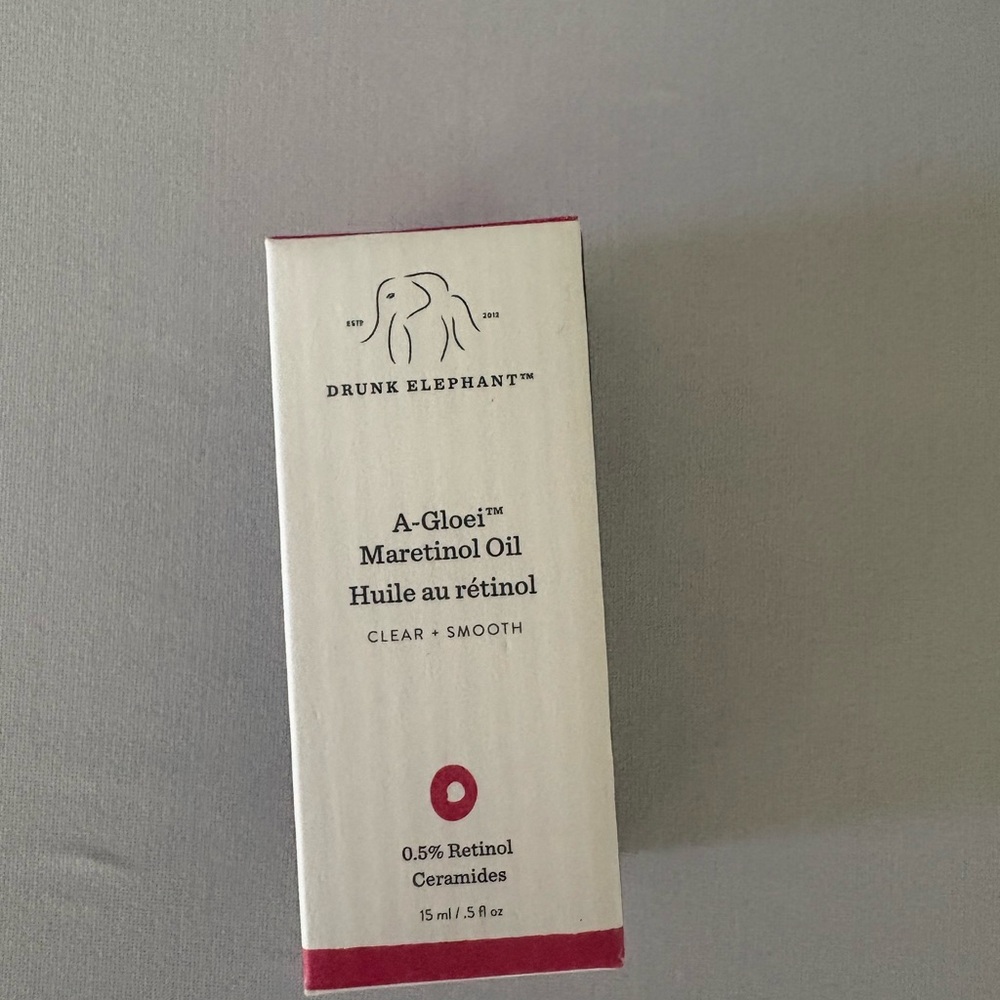 Drunk Elephant A-Gloei Maretinol Oil - White and Red Packaging
